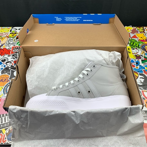 Adidas Nizza Mid Platform Grey Women's Various Sizes - Picture 12 of 13